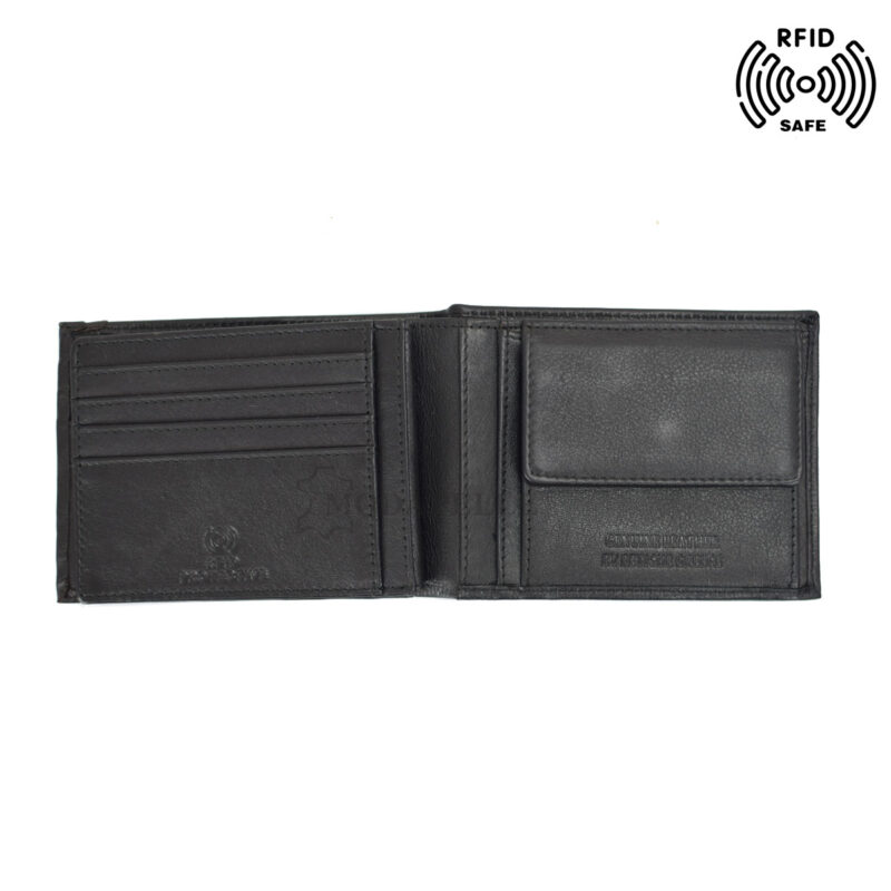 Men’s leather wallet in black colour