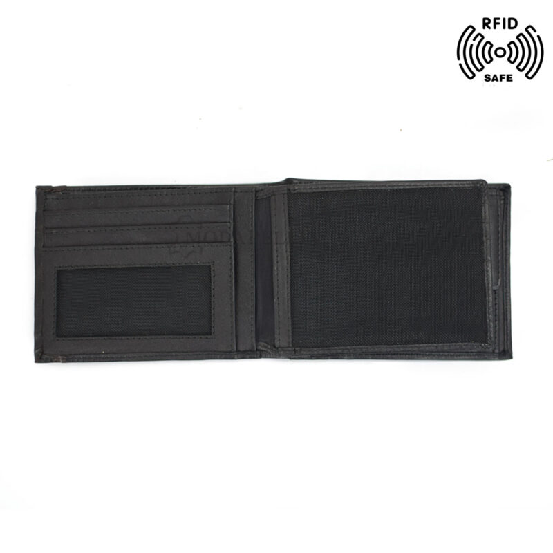 δερμάτινο πορτοφόλι ανδρικό σε χρώμα μαύρο