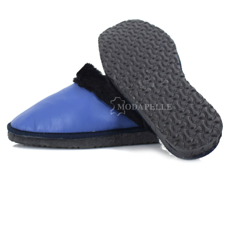 Pantofole in pelliccia mp135 bluette