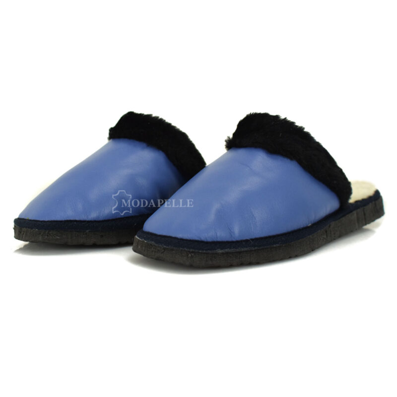 Pantofole in pelliccia mp135 bluette