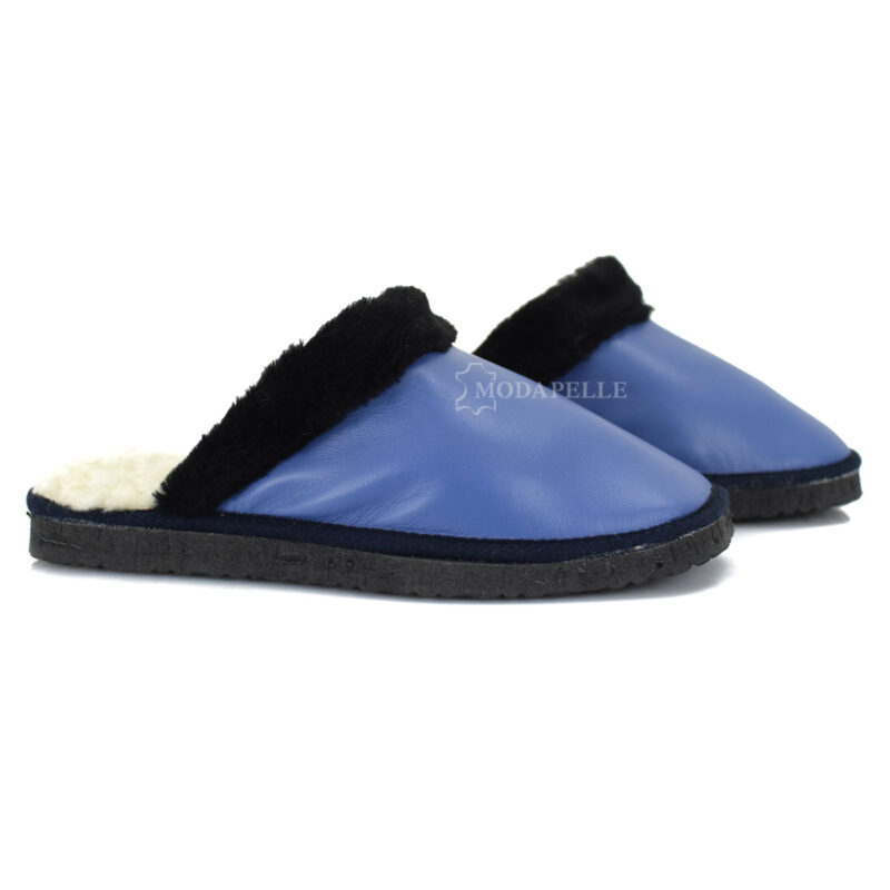 Pantofole in pelliccia mp135 bluette