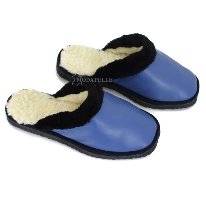 Pantofole in pelliccia mp135 bluette