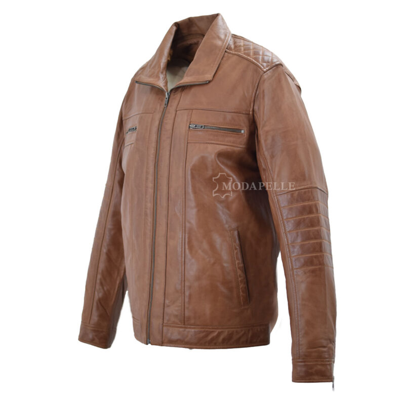 Leather jacket Carter tan