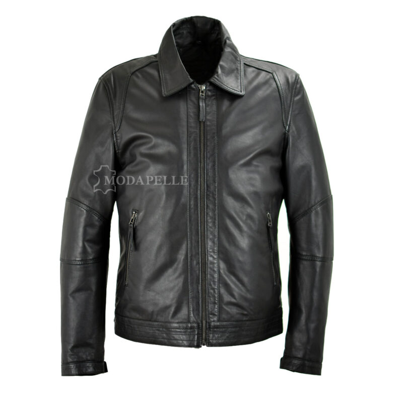 Lederjacke Classic Schwarz neu