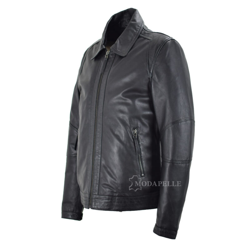 Lederjacke Classic Schwarz neu