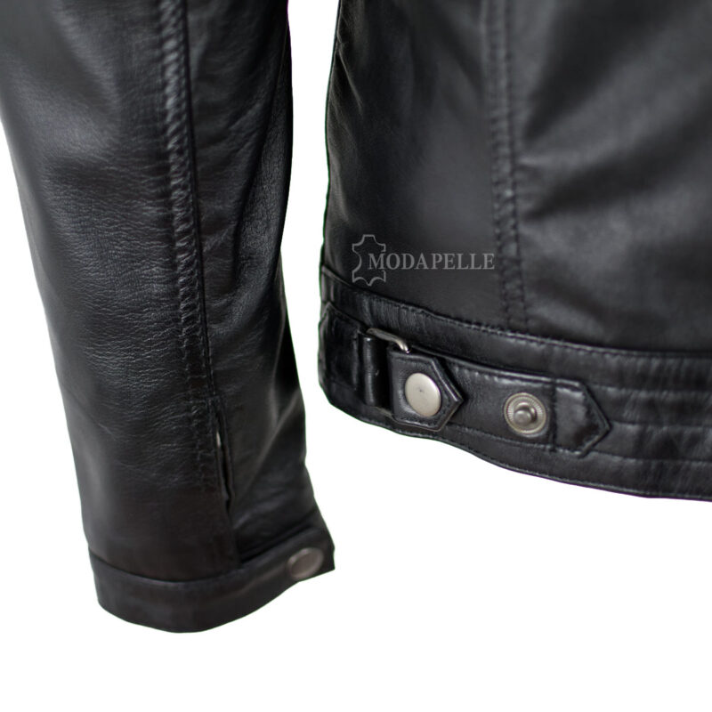 Leather jacket classic black new