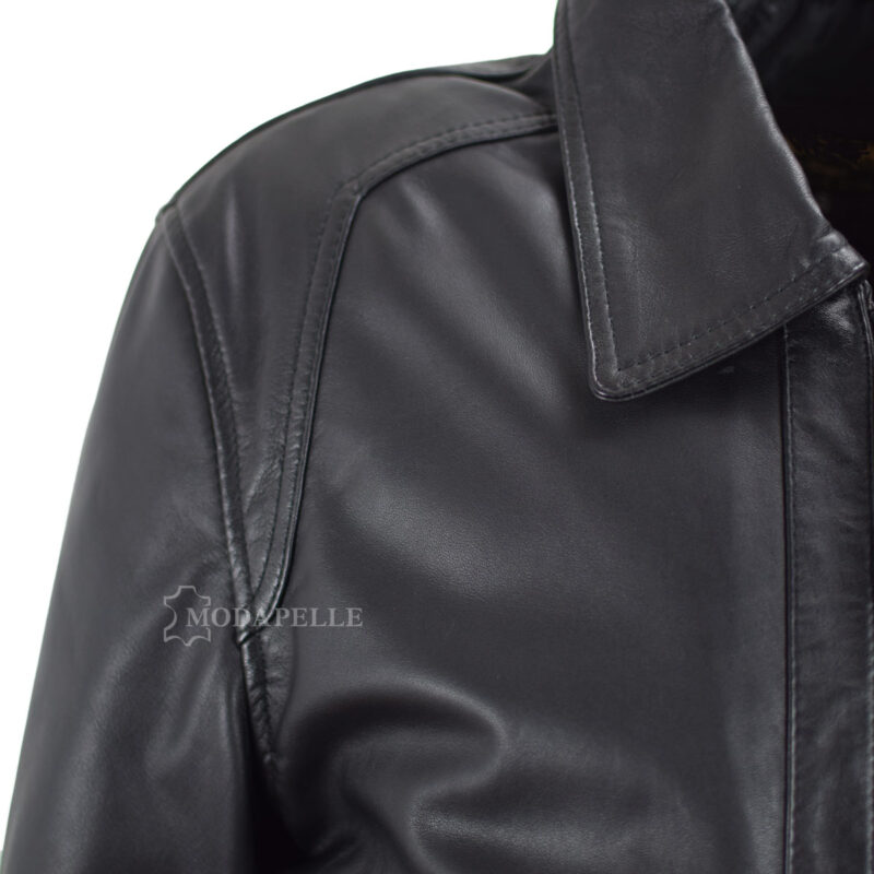 Lederjacke Classic Schwarz neu