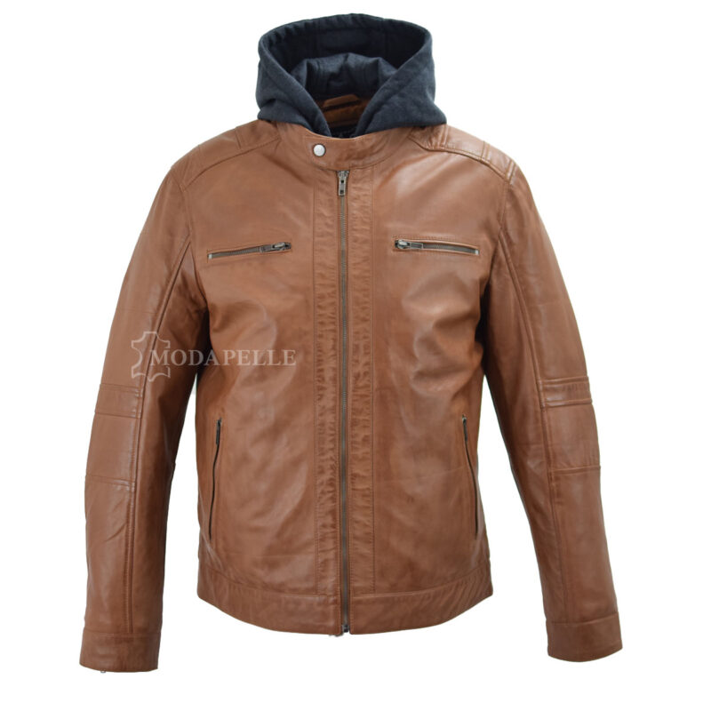 Lederjacke Robin Hellbraun