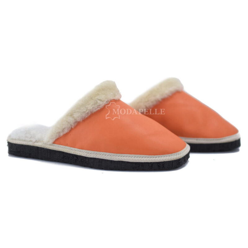 Pantofole in pelliccia mp137 arancione