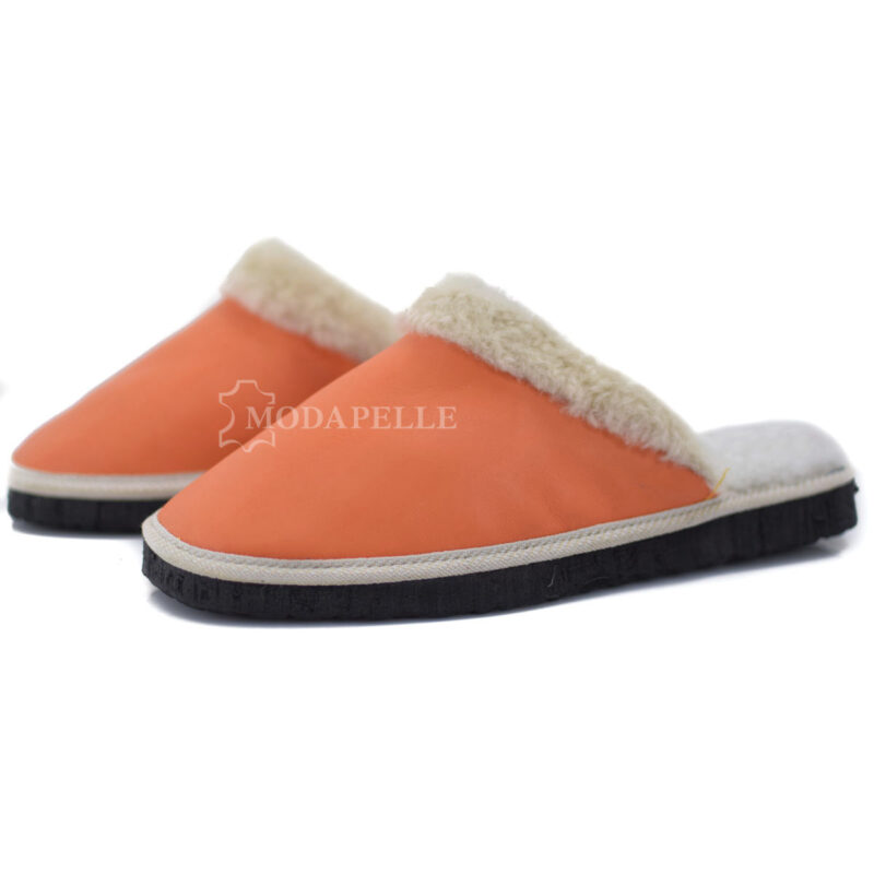 Pantofole in pelliccia mp137 arancione