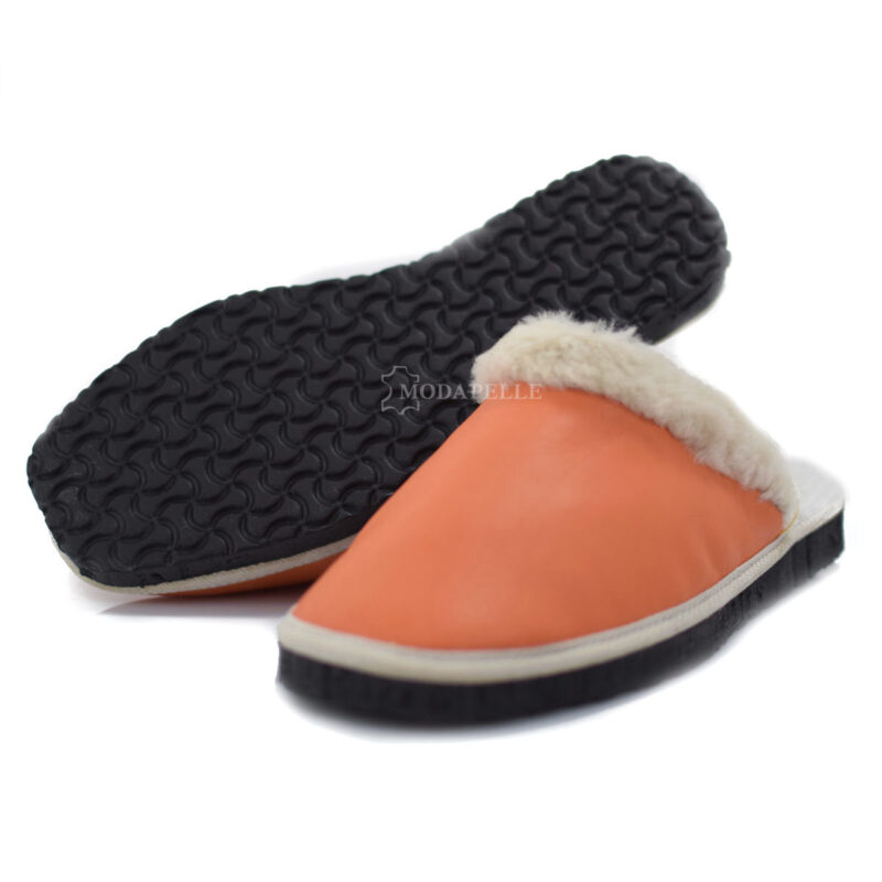 Pantofole in pelliccia mp137 arancione