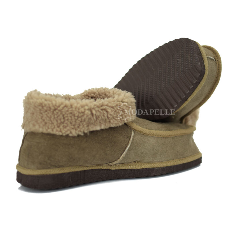 Pantofole in pelliccia chiuse di Kastoria mp419 beige scuro