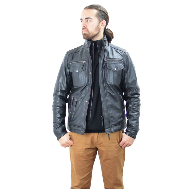 Leather jacket Salvatore black