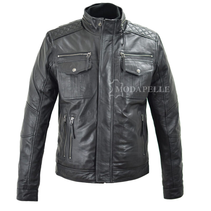 Leather jacket Salvatore black