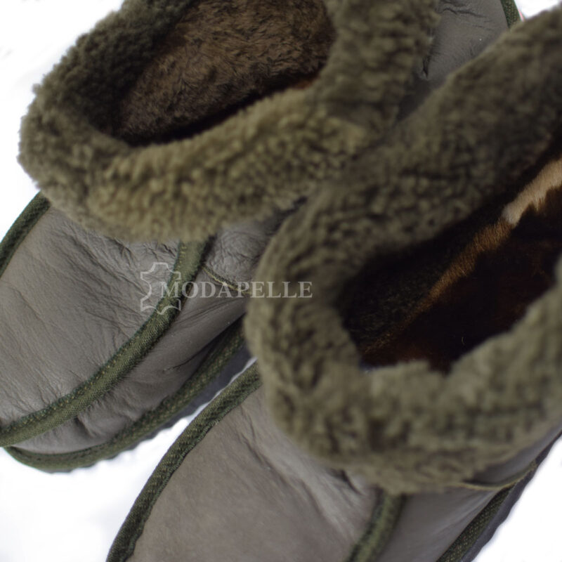 Pantofole in pelliccia chiuse di Kastoria mp417 kaki