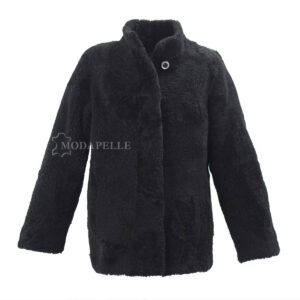 Lammfelljacke Schwarz