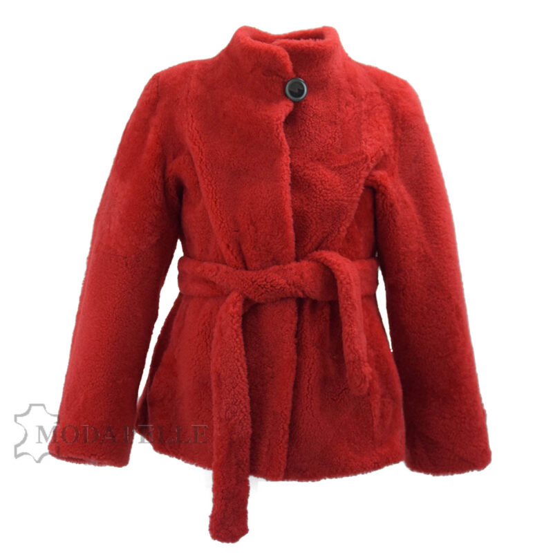 Lammfelljacke Rot