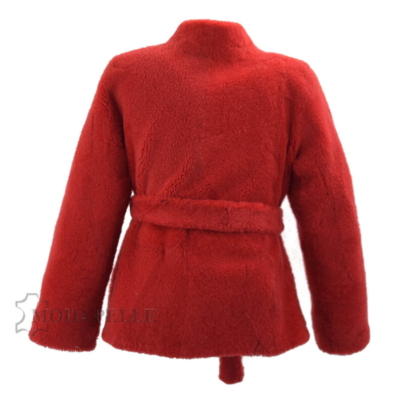 Lammfelljacke Rot