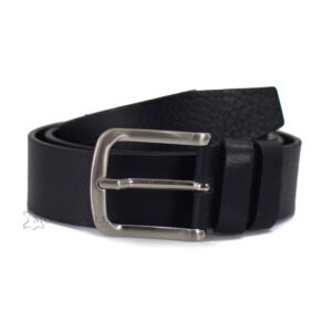 Leather belt in black color, made in Italy - Modapelle