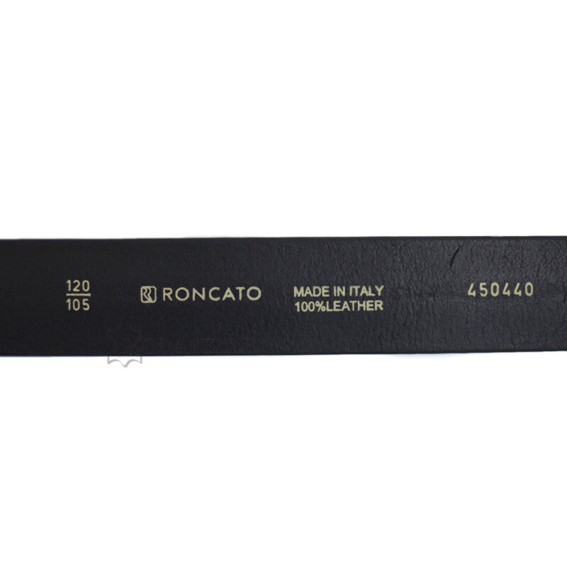 Leather belt in black color, made in Italy - Modapelle