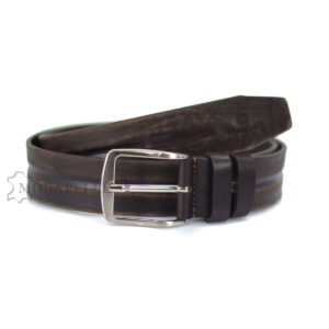 leather belt in color brown, made in Italy - Modapelle