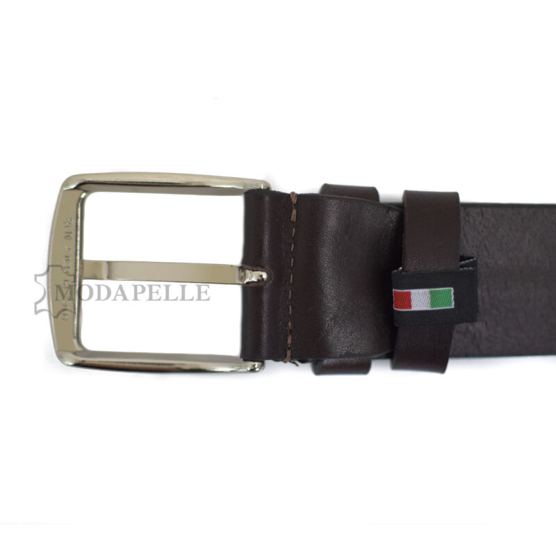 leather belt in color brown, made in Italy - Modapelle