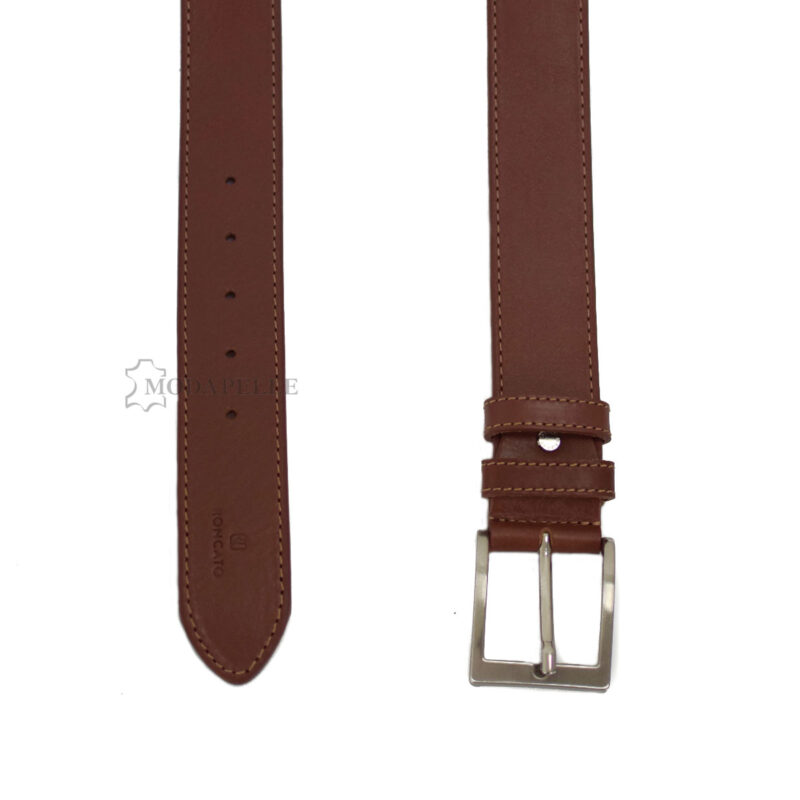 leather belt in brown color, made in Italy - Modapelle