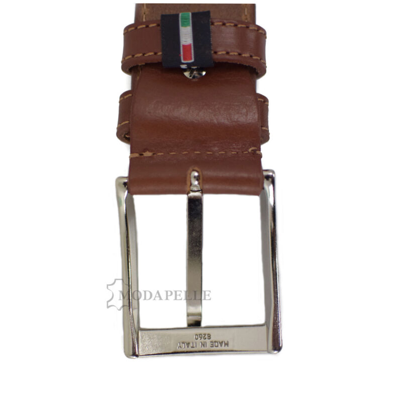 leather belt in brown color, made in Italy - Modapelle