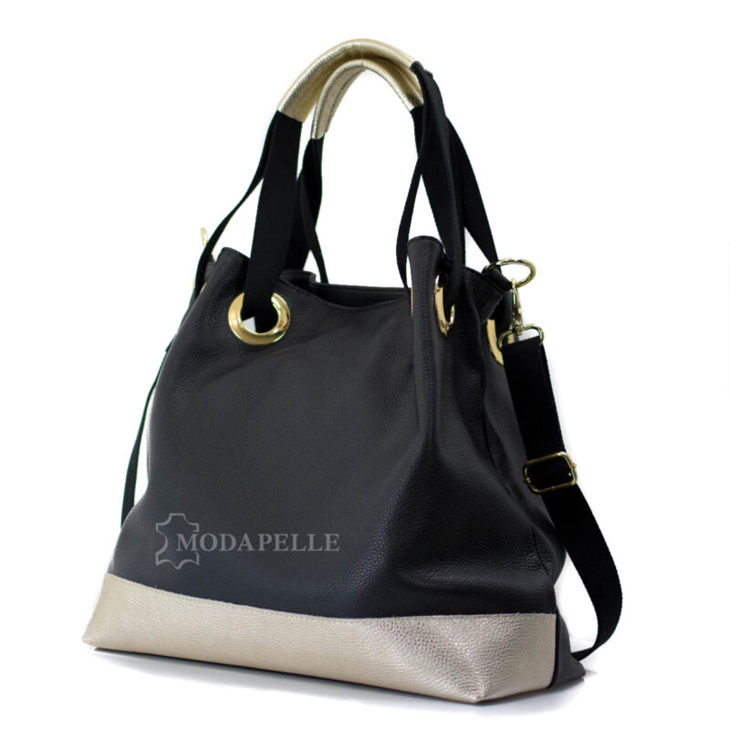 Lederhandtasche mp 2005 Schwarz - Golden