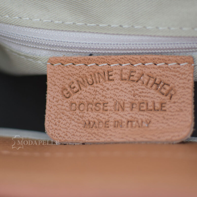 Leather bag in tan color - made in Italy