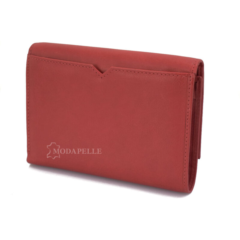 Women’s leather wallet in red color