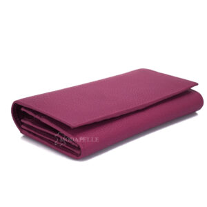 Women's Leather Wallet in fuchsia