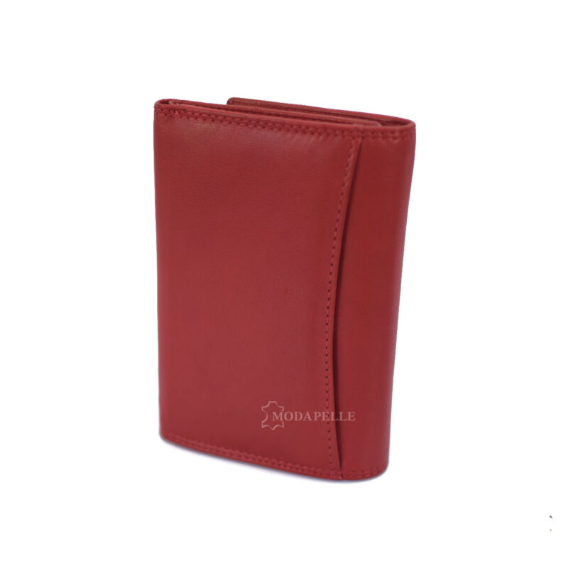 Women's leather wallet in red color