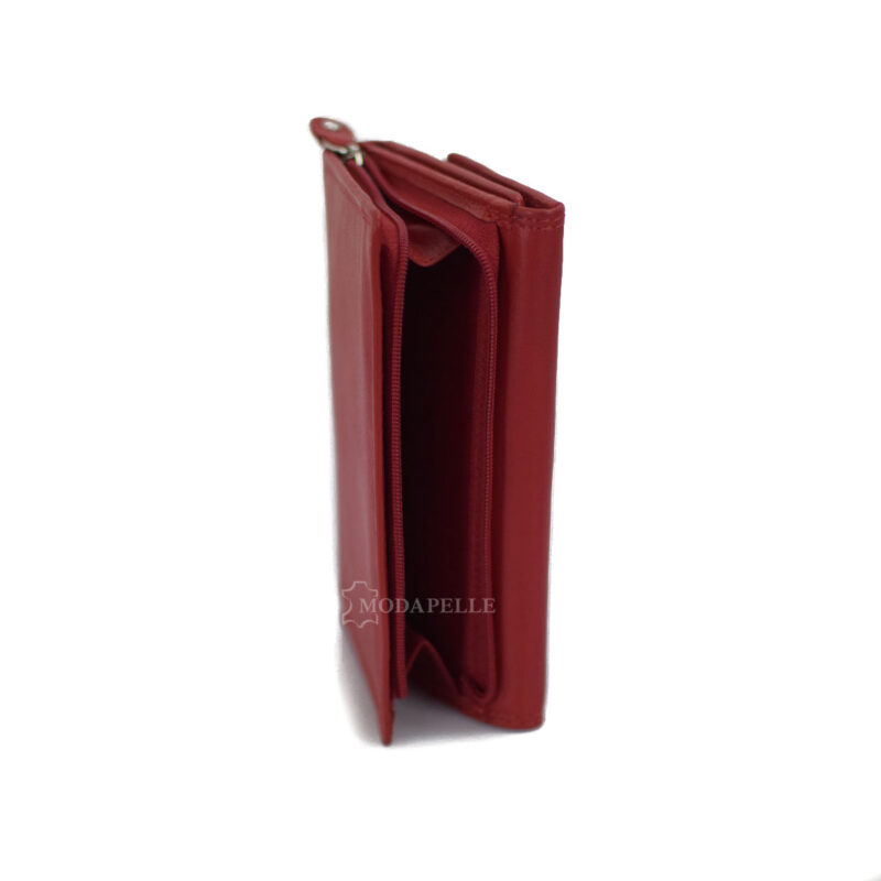 Women's leather wallet in red color