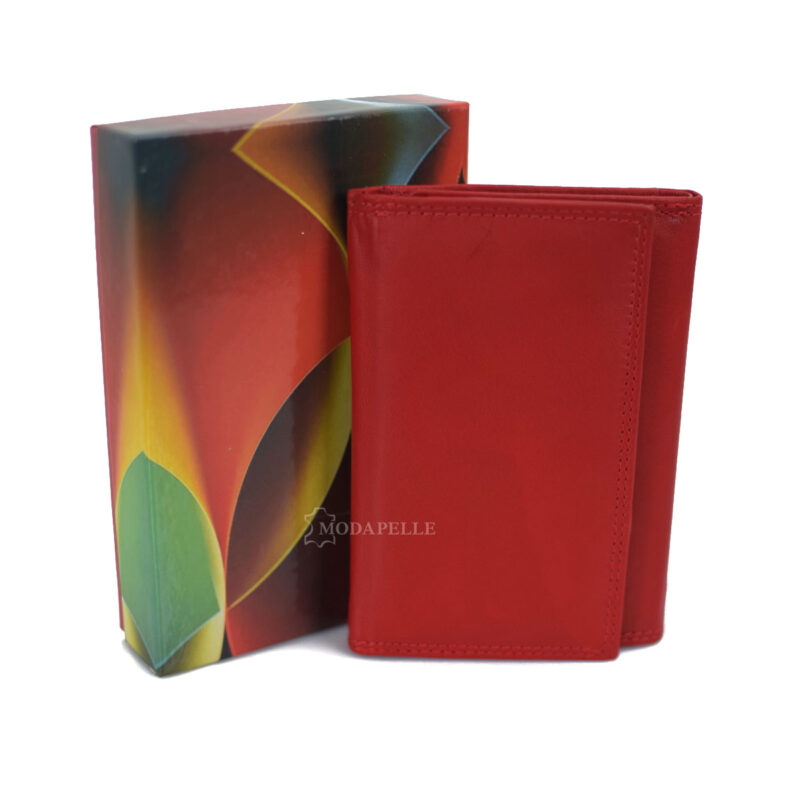 Women's leather wallet in red color