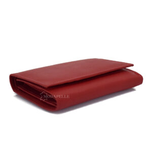 Women's leather wallet in red color