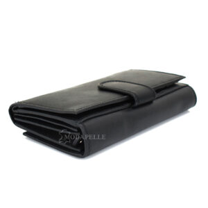 Women's leather wallet in black color