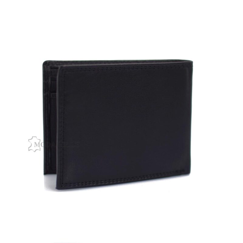 Men's leather wallet in black color