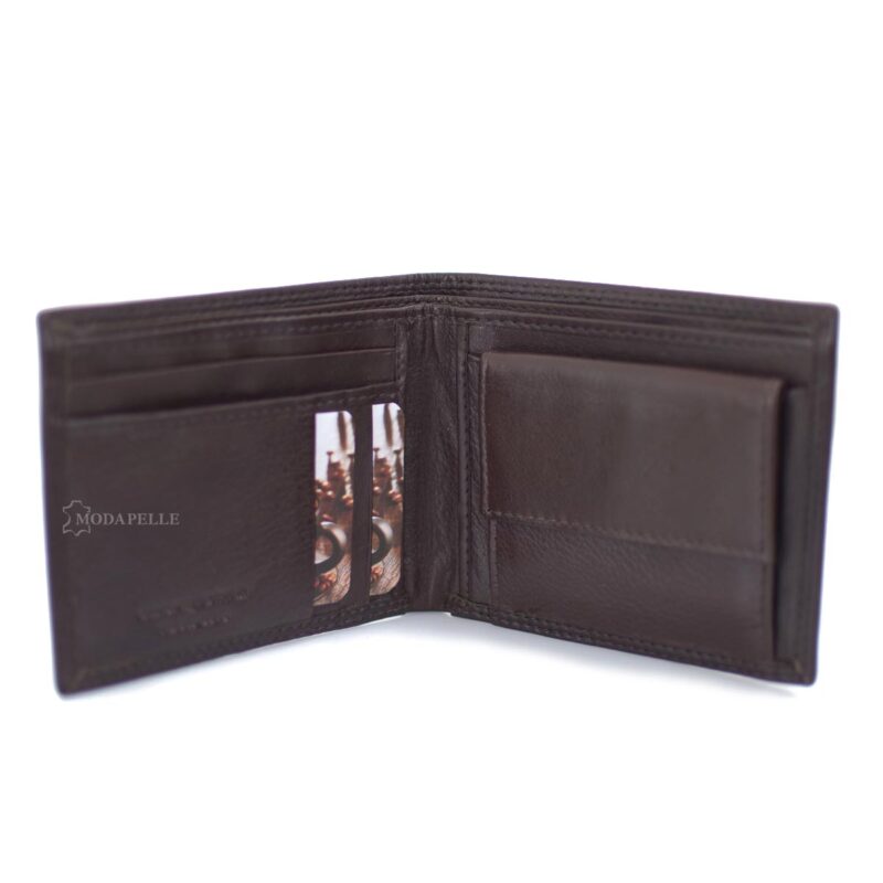 men's leather wallet in brown color