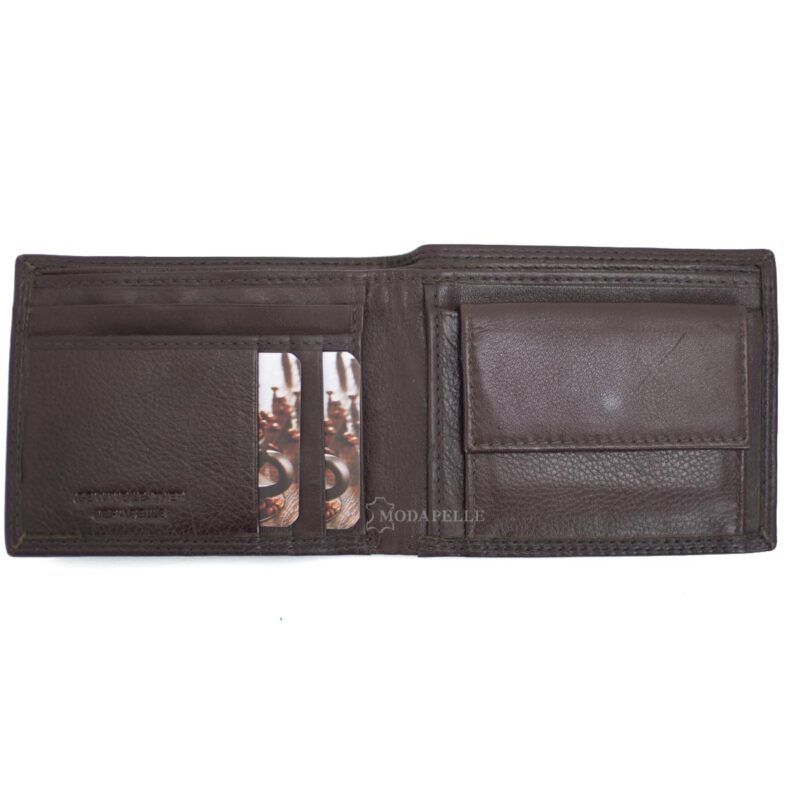 men's leather wallet in brown color