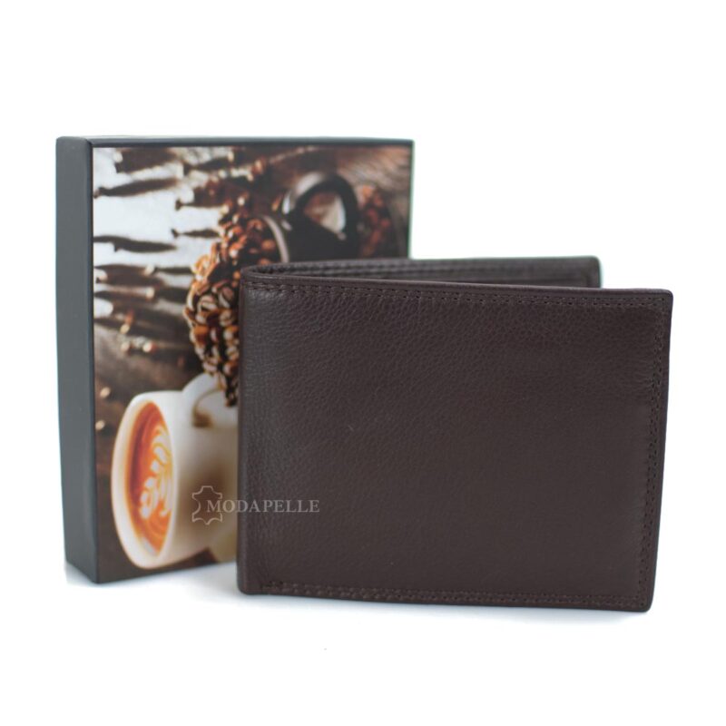 men's leather wallet in brown color