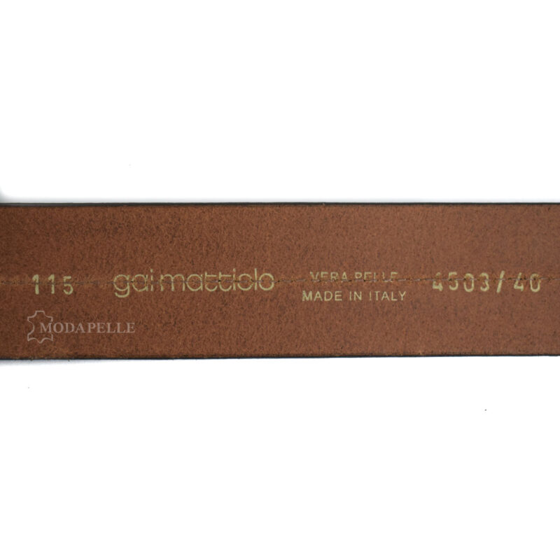 leather belt in brown color, made in Italy - Modapelle