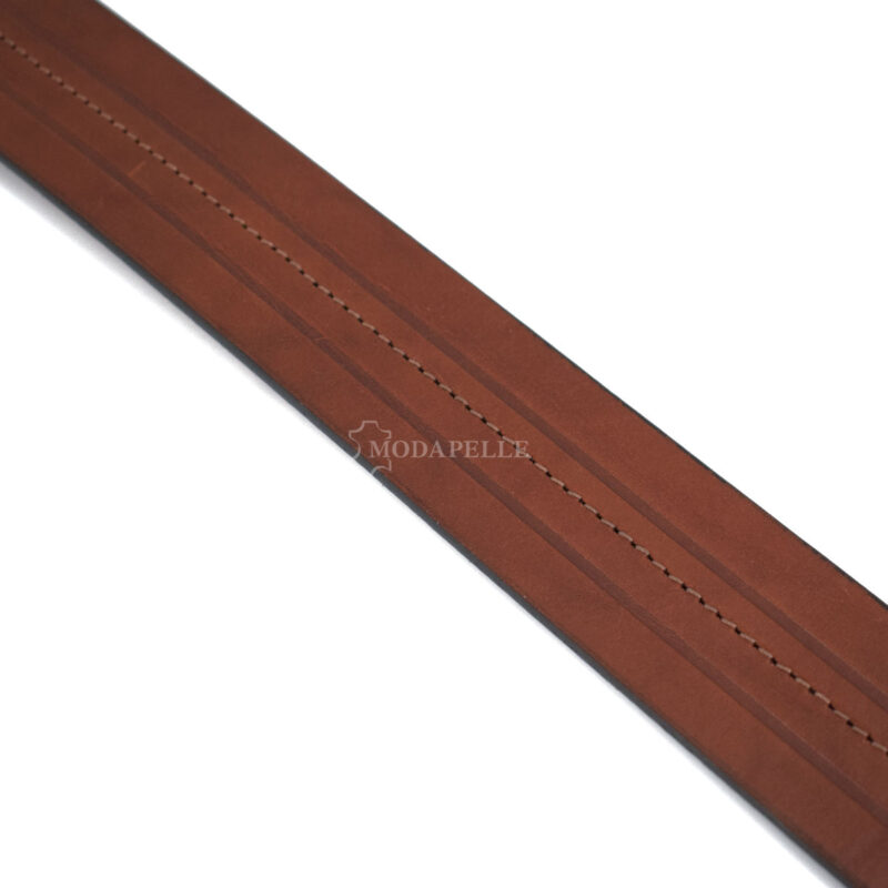 leather belt in brown color, made in Italy - Modapelle