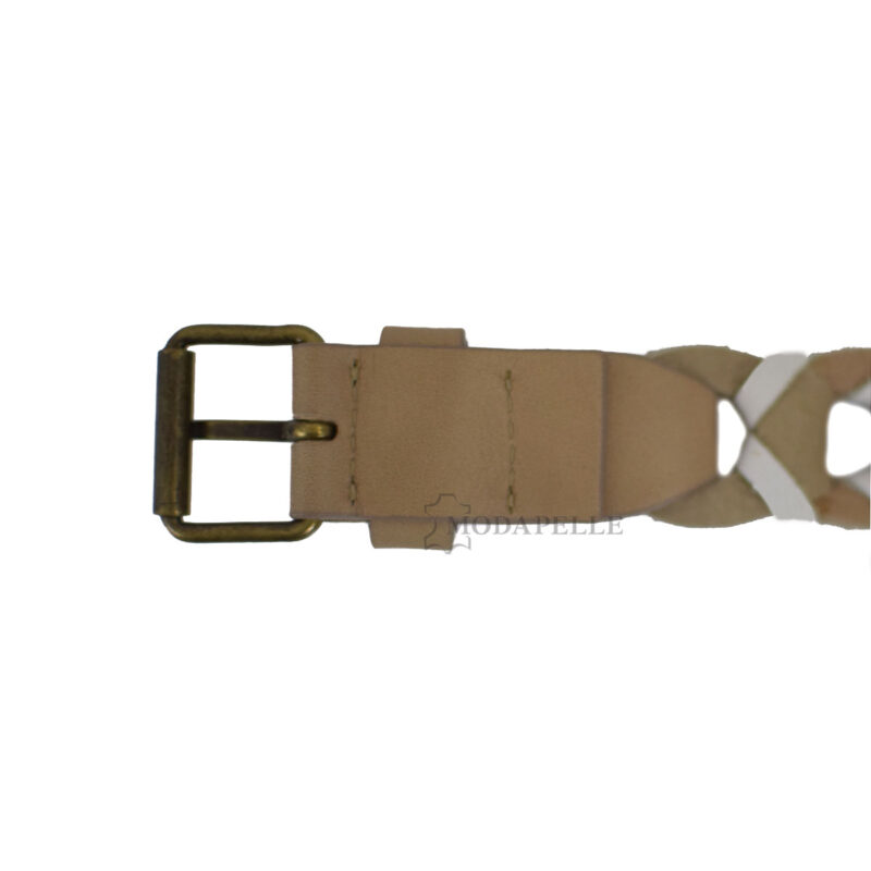 Geflochtener Ledergürtel mpb 4613 Beige