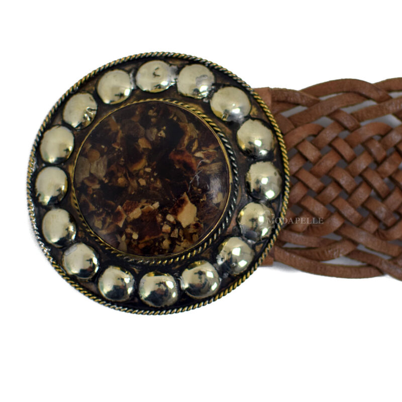 Leather belt for women, made in Italy.