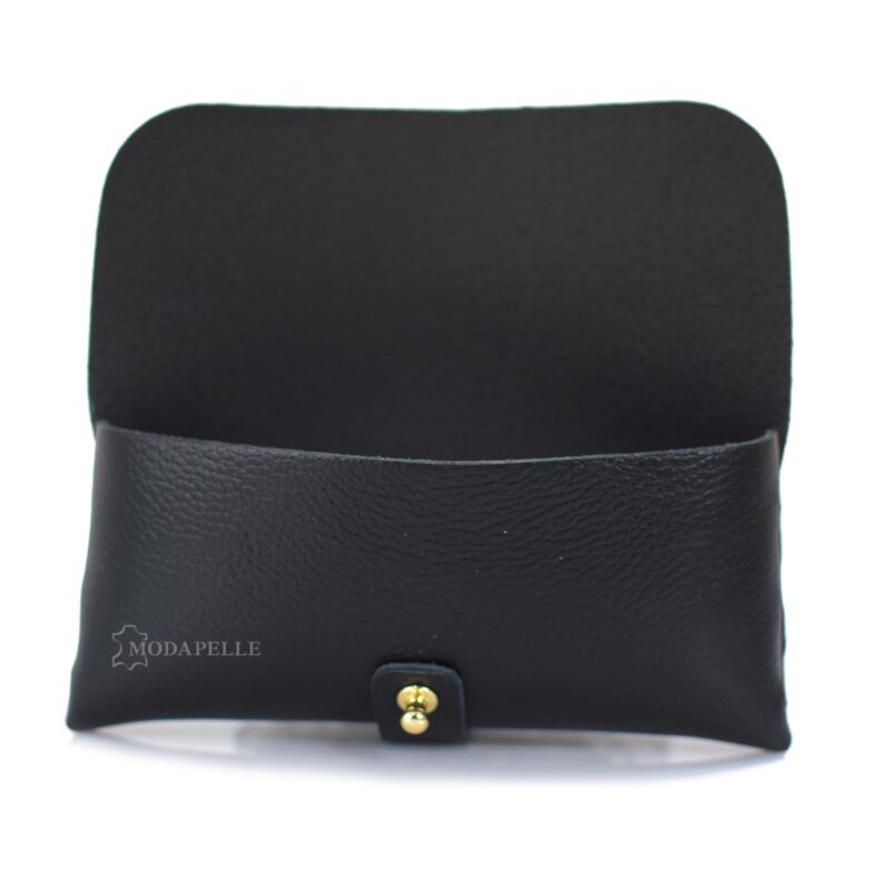 Leather glasses case in black color