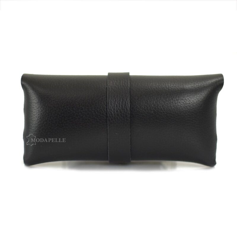 Leather glasses case in black color