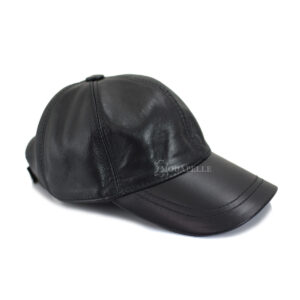 Δερμάτινο καπέλο τζόκεϊ μαύρο