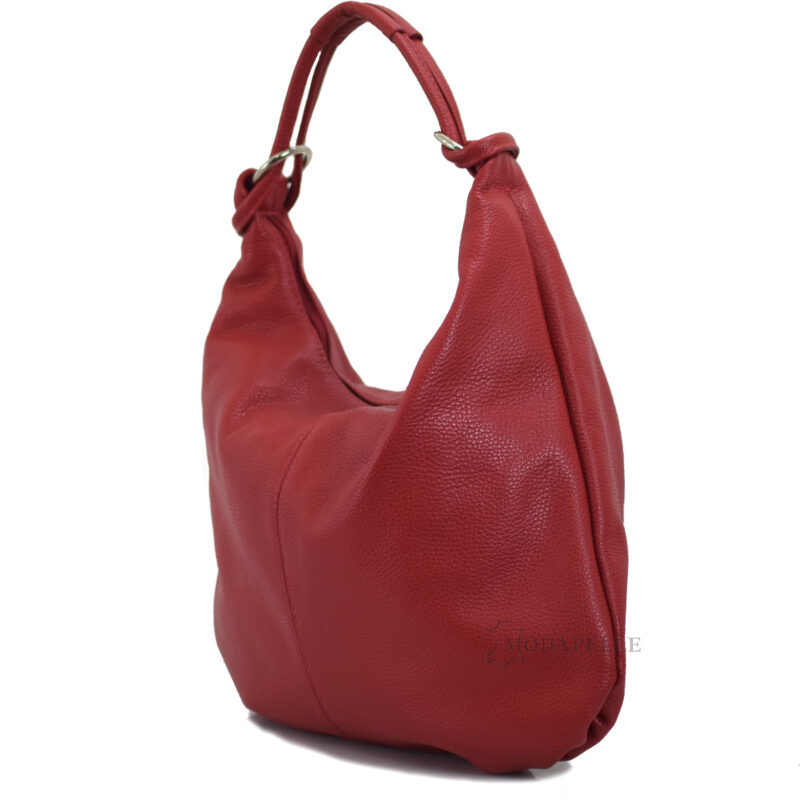 δερμάτινη τσάντα σε χρώμα κόκκινο - made in Italy