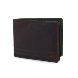 δερμάτινο πορτοφόλι ανδρικό σε χρώμα καφέ